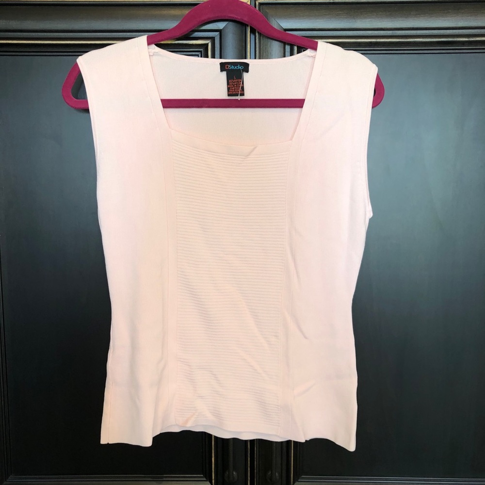 Pink knit tank